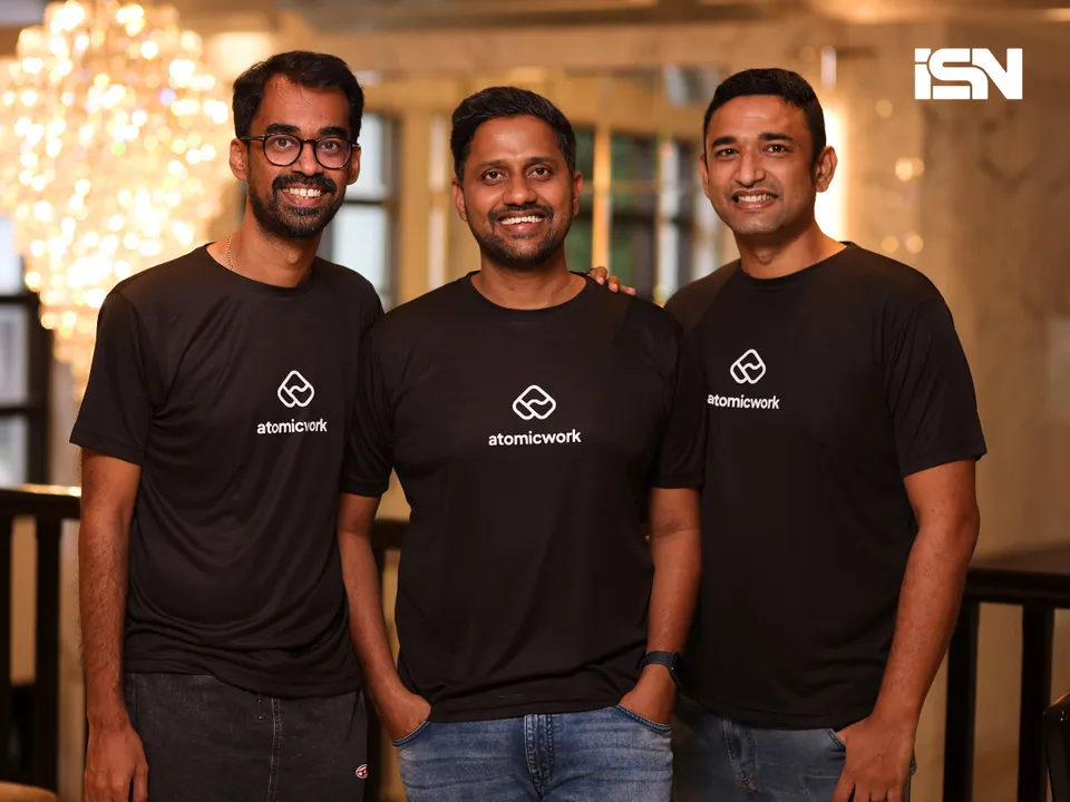 Atomicwork founders (L to R) Kiran Darisi, Vijay Rayapati and Parsuram Vijayasankar.
