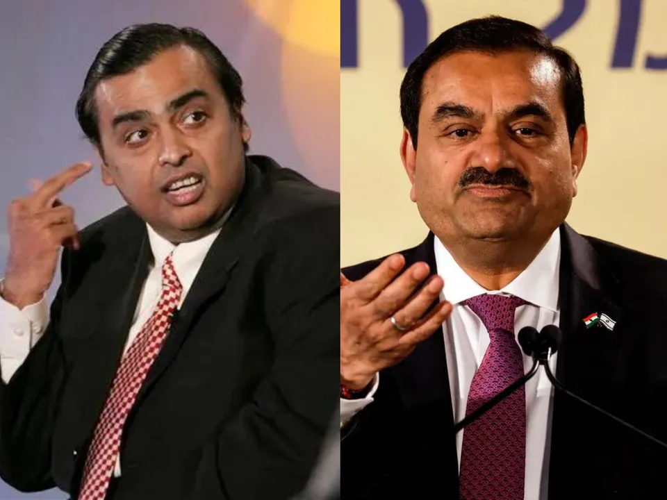 Mukesh Ambani and Gautam Adani