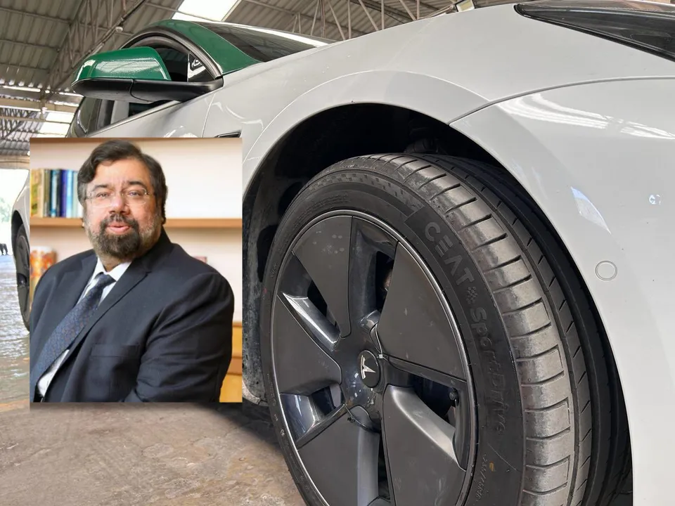 Goenka on Tesla cars driving on CEAT tyres