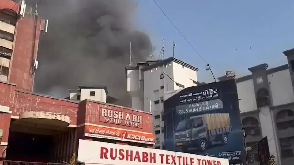 Surat textile market Fire