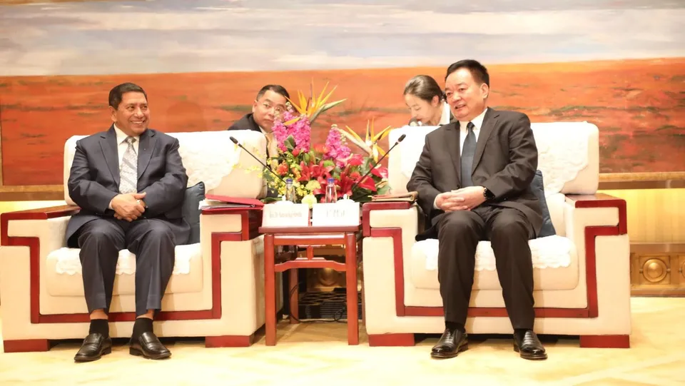 Deputy Prime Minister and Minister for Foreign Affairs Mr Narayan Kaji Shrestha held a meeting with H.E. Mr Wang Junzheng, Secretary of the CPC Tibet Autonomous Regional Committee of China today in Lhasa