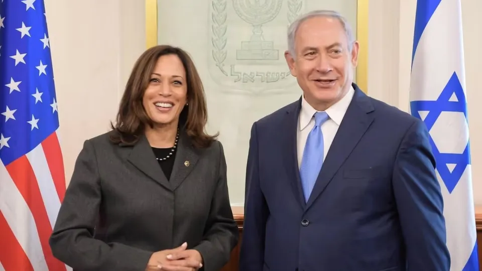 Kamala Harris and Benjamin Netanyahu (File photo)