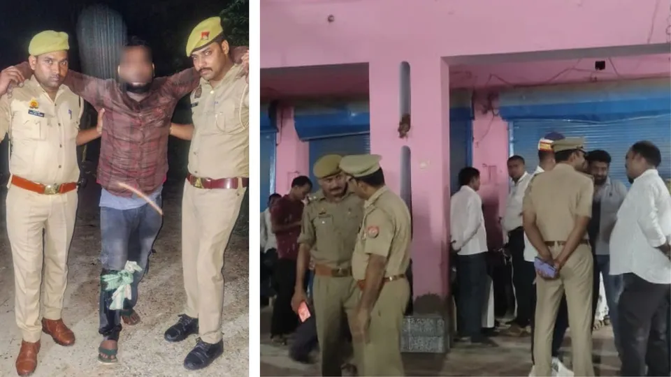Police take away Chandan Verma after he sustained injuries on his right leg following an encounter with the police early Saturday morning, Oct. 5, 2024.