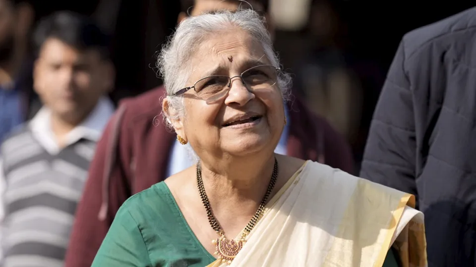 In this Dec. 8, 2023 file photo, Infosys Foundation Chairperson Sudha Murty during the Winter session of Parliament, in New Delhi. Philanthropist and author Sudha Murty was nominated to the Rajya Sabha on Friday.