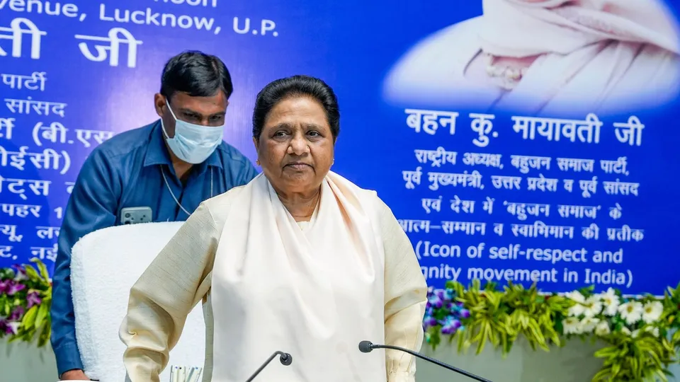 BSP supremo Mayawati presides over the meeting of BSP 's Central Executive Committee and all India state office-bearers at party office, in Lucknow, Tuesday, Aug. 27, 2024.