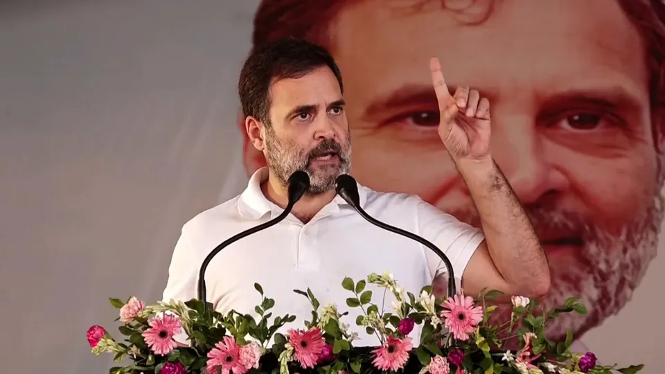 Congress MP Rahul Gandhi addresses a public meeting, in Rae Bareli, Uttar Pradesh, Tuesday, June 11, 2024.