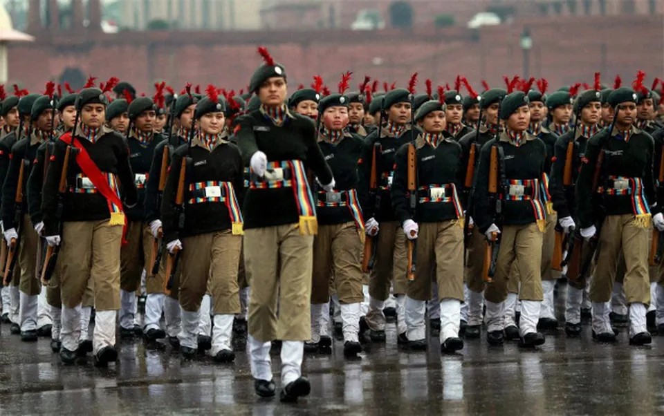 NCC cadets in Republic Day Parade