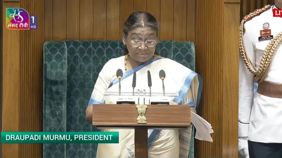 President Droupadi Murmu addressing the 18th Lok Sabha