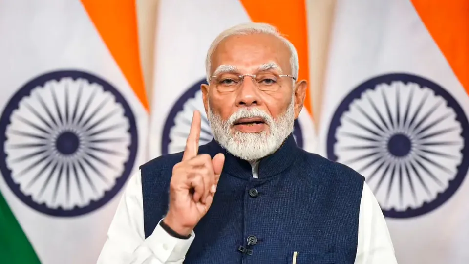 Prime Minister Narendra Modi expresses his views on the Union Budget 2024-25, Tuesday, July 23, 2024.