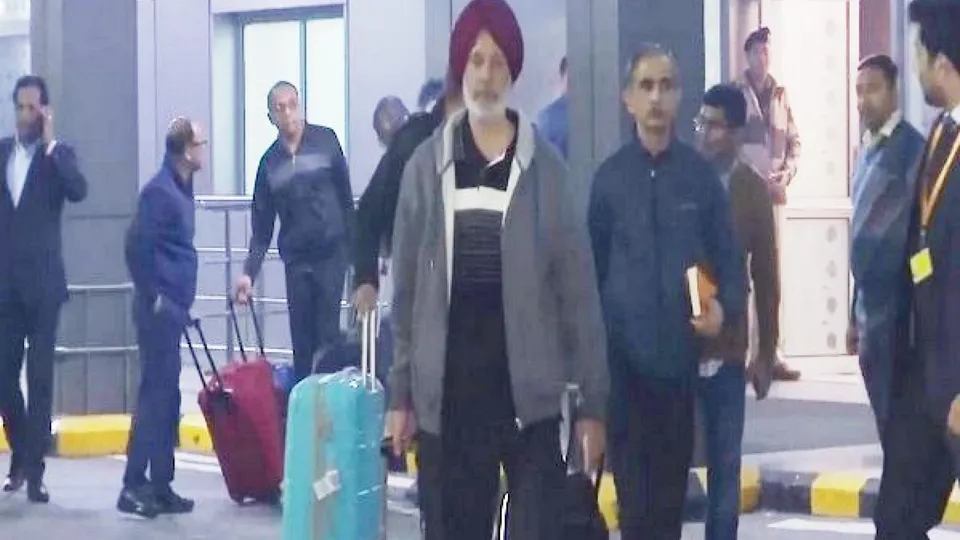 Seven out of the eight Indian ex-Navy veterans return to India. Powered By VDO.AI Video Player is loading. PlayUnmute Fullscreen