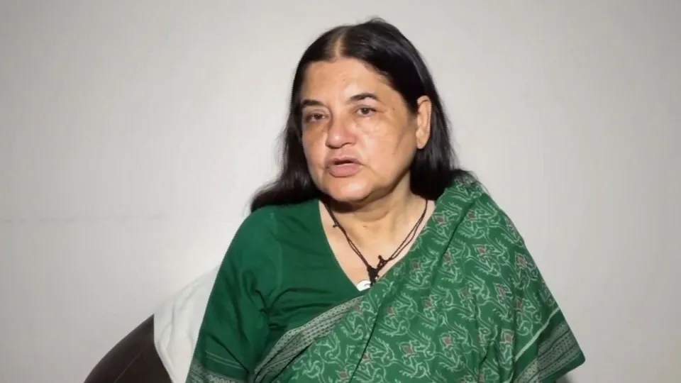 BJP leader Maneka Gandhi during an interview with PTI, on the last day of campaigning for Lok Sabha elections, in Sultanpur, Thursday, May 23, 2024