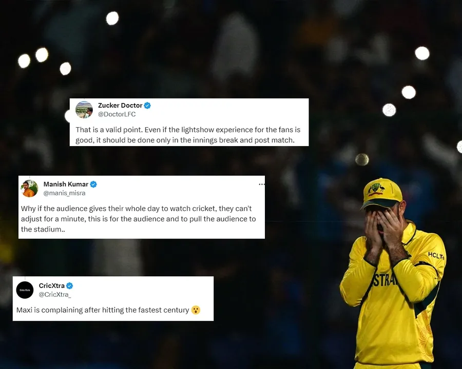 'Maxi is complaining after hitting the fastest century- Fans react to Glenn Maxwell's displeasure over Light Show