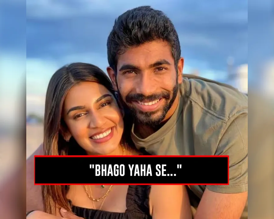 Jasprit Bumrah with Sanjana Ganeshan 