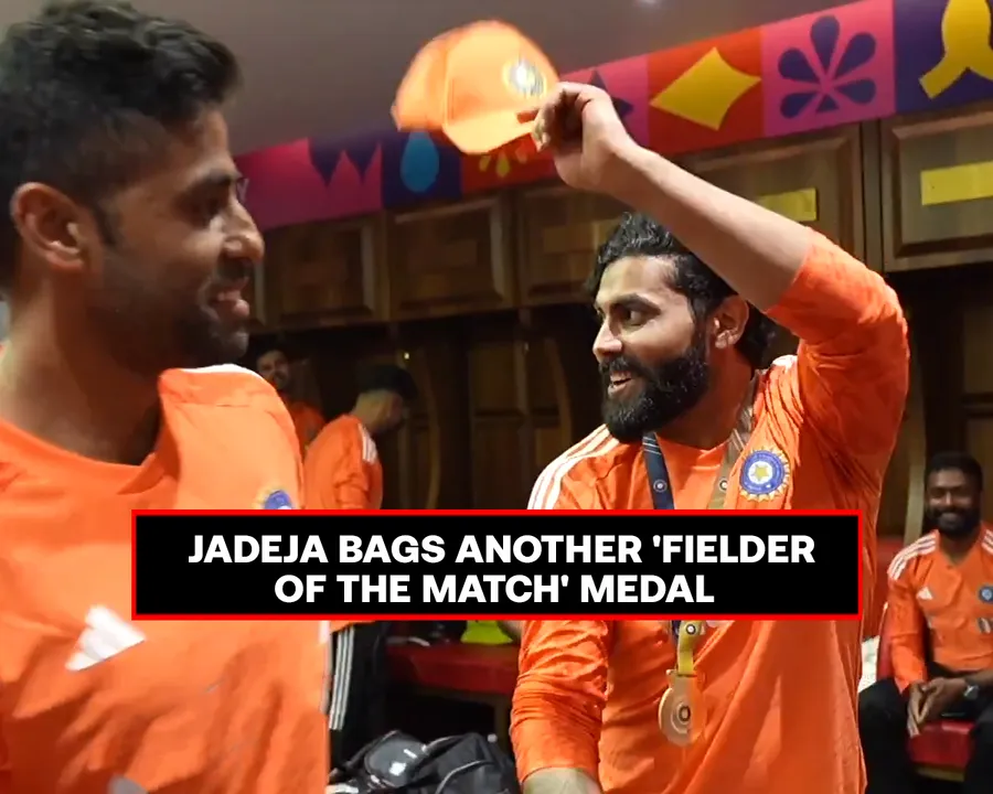 WATCH: Suryakumar Yadav presents Ravindra Jadeja with ‘Fielder of the Match’ medal after IND beat NZ in ODI World Cup 2023 semi-final