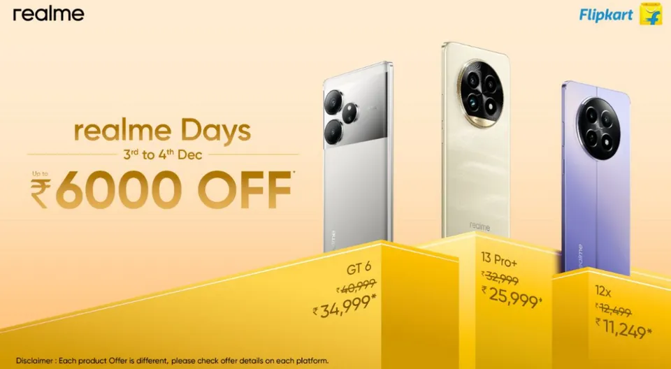 Realme Days Sale Deals on Smartphones and EMI Offers