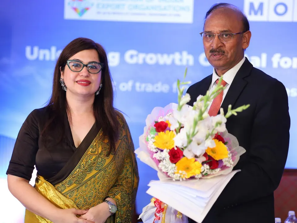 Dr. Ajay Sahai Director General & CEO ,FIEO.   and Annie Yadav, Commercial Head, MODIFI India.jpeg