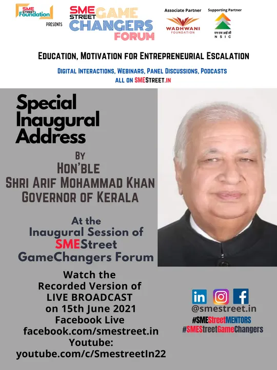 Arif Mohammad Khan, SMEStreet GameChangers Forum, GameCHangers Forum, Faiz Askari, Inaugural Session