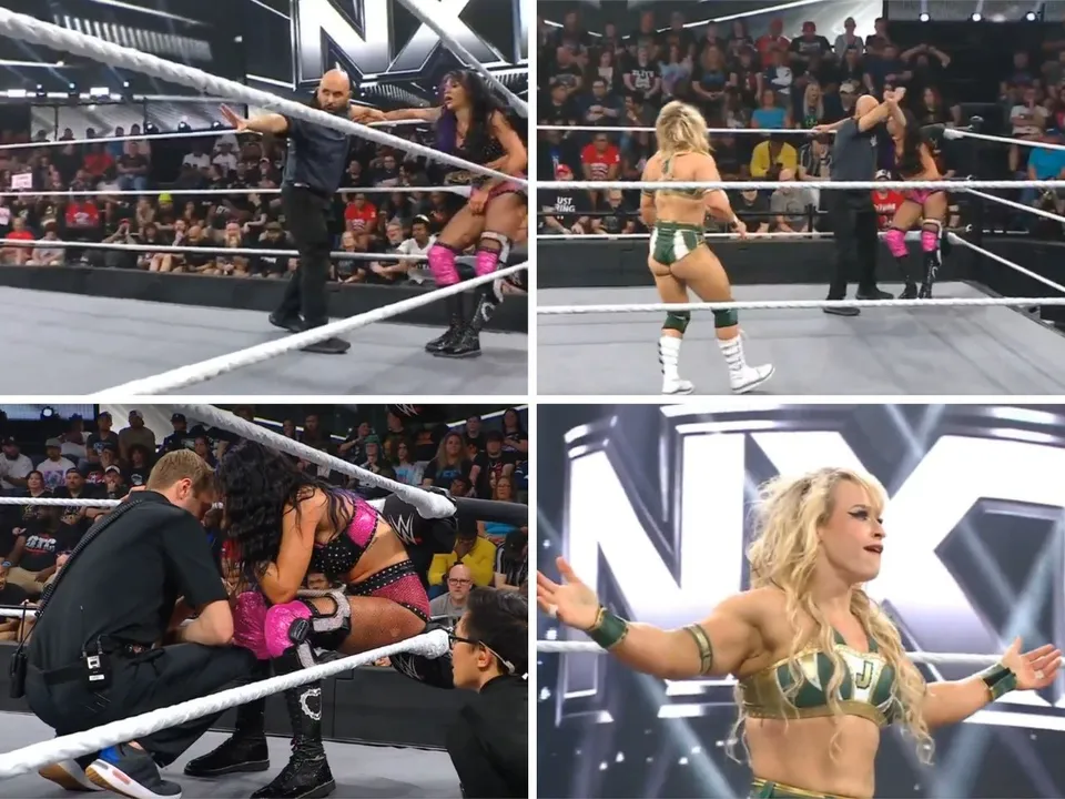 WATCH: 'My knee is F-ed up,' - Cora Jade exits her match against Jordynne Grace midway due to serious injury on WWE NXT