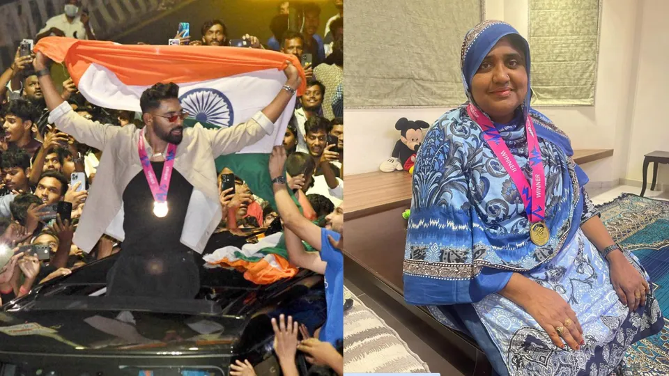 Mohammed Siraj presents his T20 World Cup medal to mother after a rousing welcome in Hyderabad