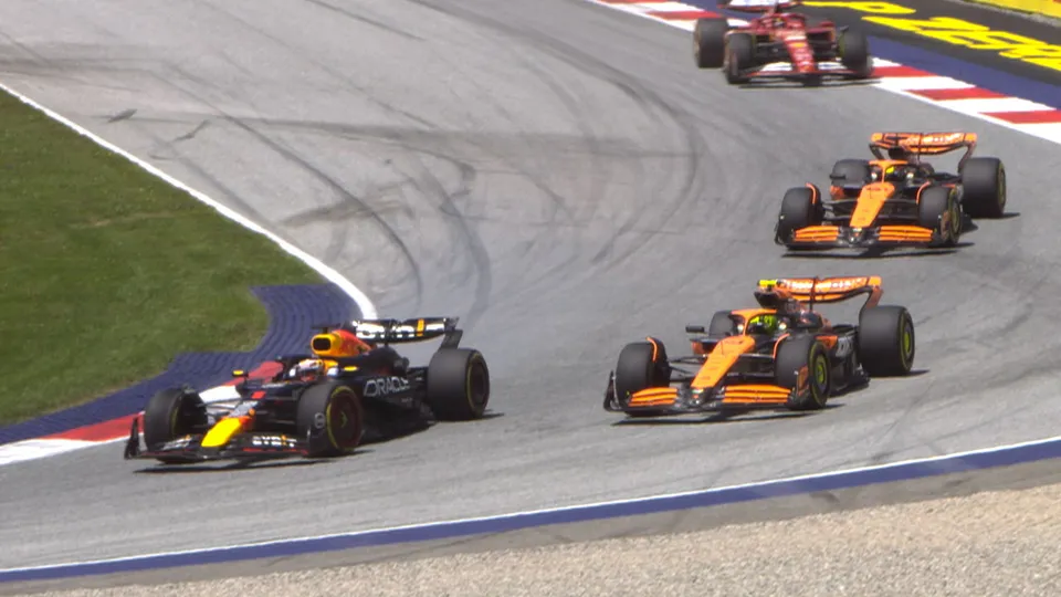 WATCH: Bird eye view of Max Verstappen's masterclass to win 3-way battle in Austrian sprint race