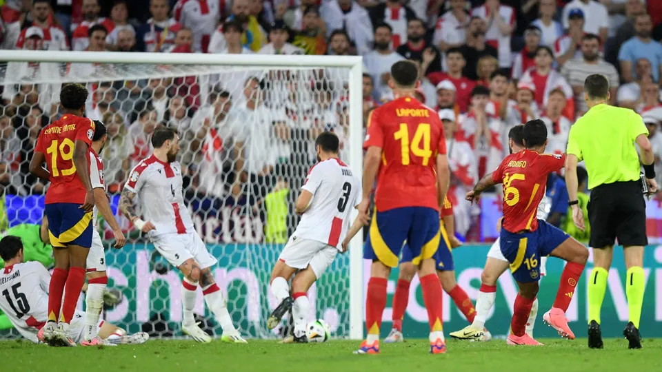 WATCH: Rodri equalizes for Spain after unexpected own goal against Georgia
