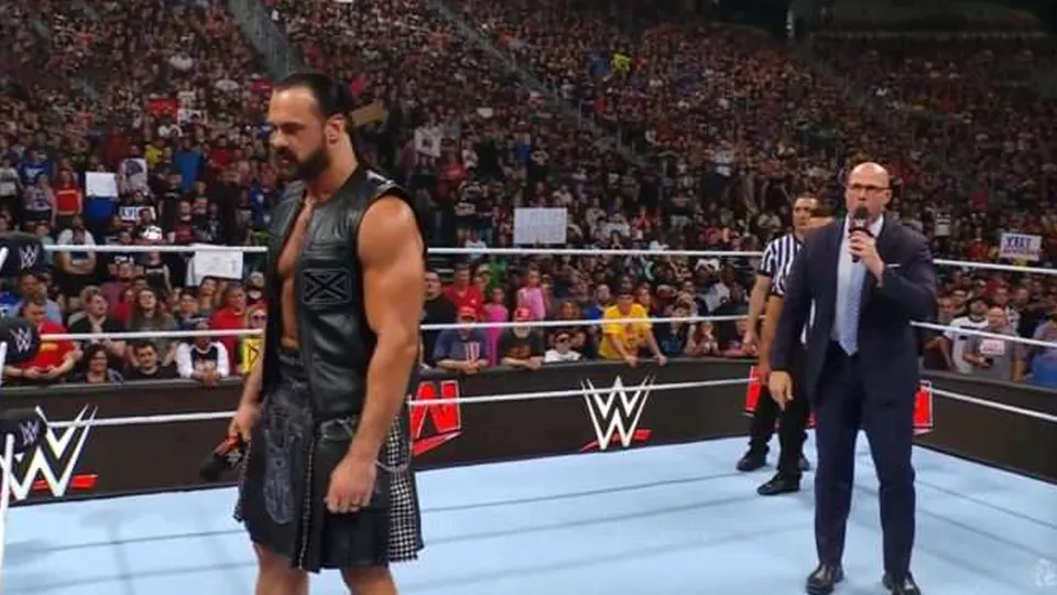 Drew McIntyre remains suspended after failing to apologize referees, Seth Rollins attacks