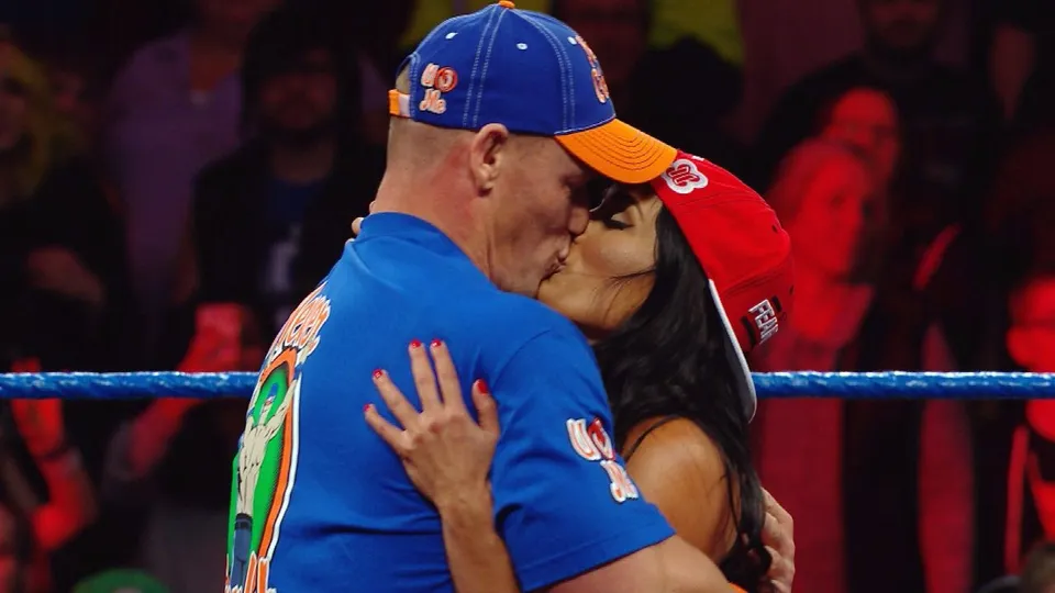 WATCH: John Cena kisses Nikki Bella after being slapped by Maryse on WWE Smackdown LIVE