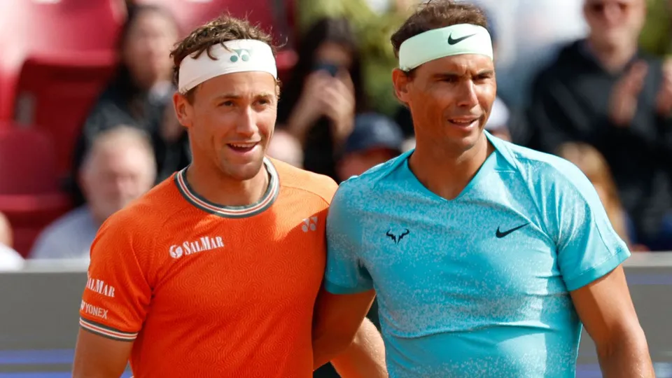 Rafael Nadal with Casper Ruud