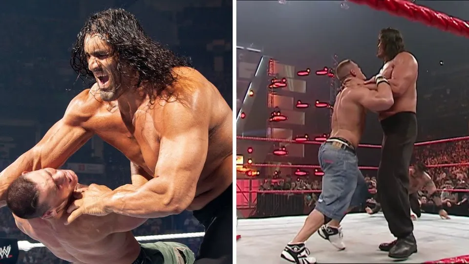 WATCH: The Great Khali posts old video of John Cena overselling against him on WWE Raw