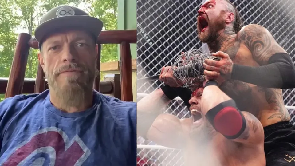 Watch: Adam Copeland announces he's relinquishing his TNT Championship title;  video goes viral