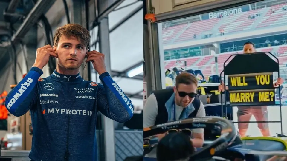 WATCH: Formula One fan proposes to his girlfriend while she was sitting in Logan Sargeant's car