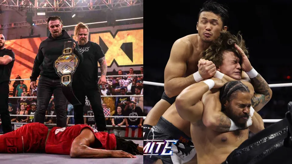 NXT copy? Katsuyori Shibata and Hook double pin Bryan Keith  to become Chris Jericho's challengers