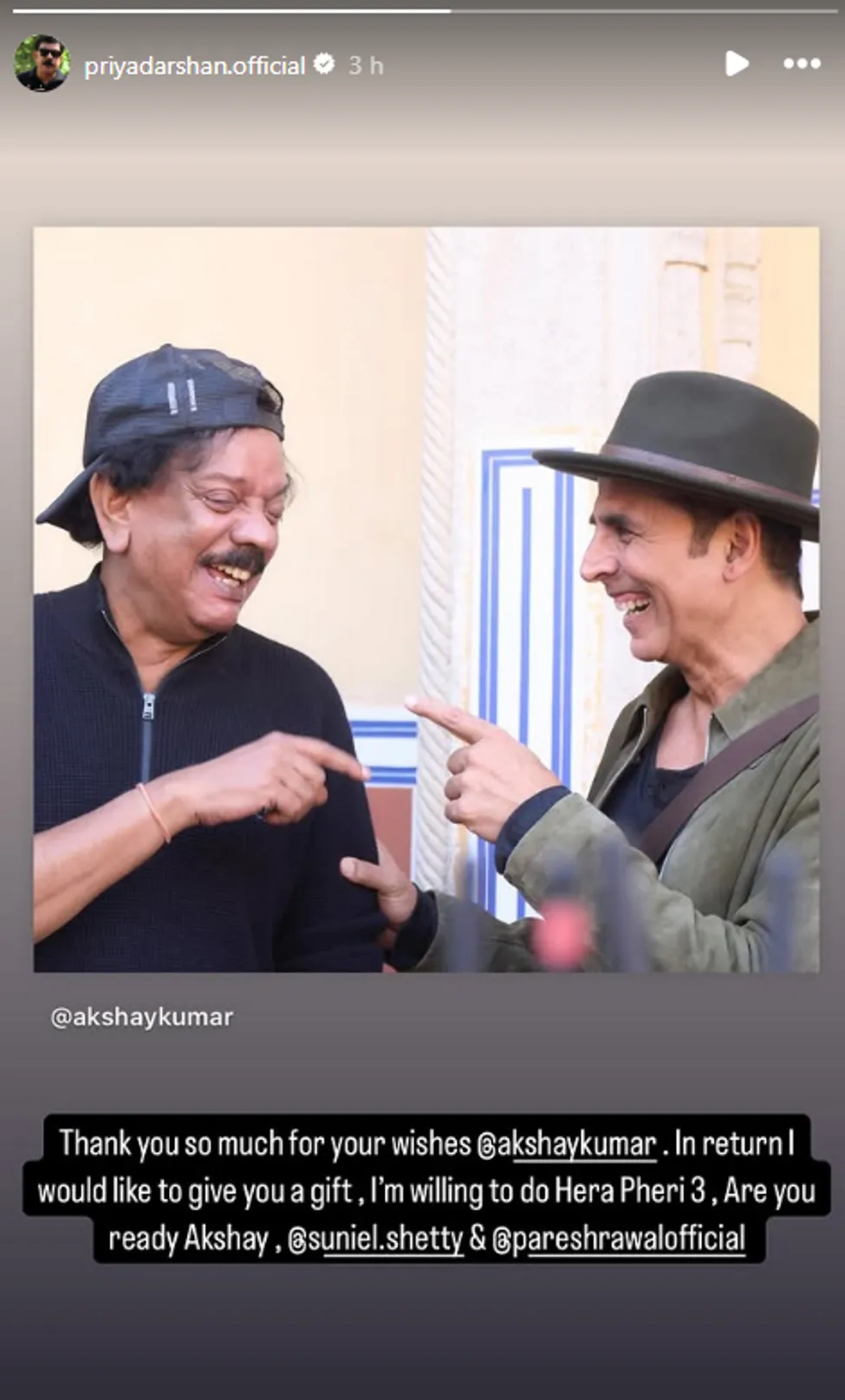 Hera Pheri 3: Akshay Kumar and Priyadarshan come together again, big announcement of 'Hera Pheri 3'!