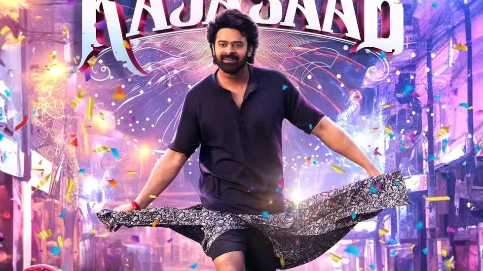 A poster of The Raja Saab.