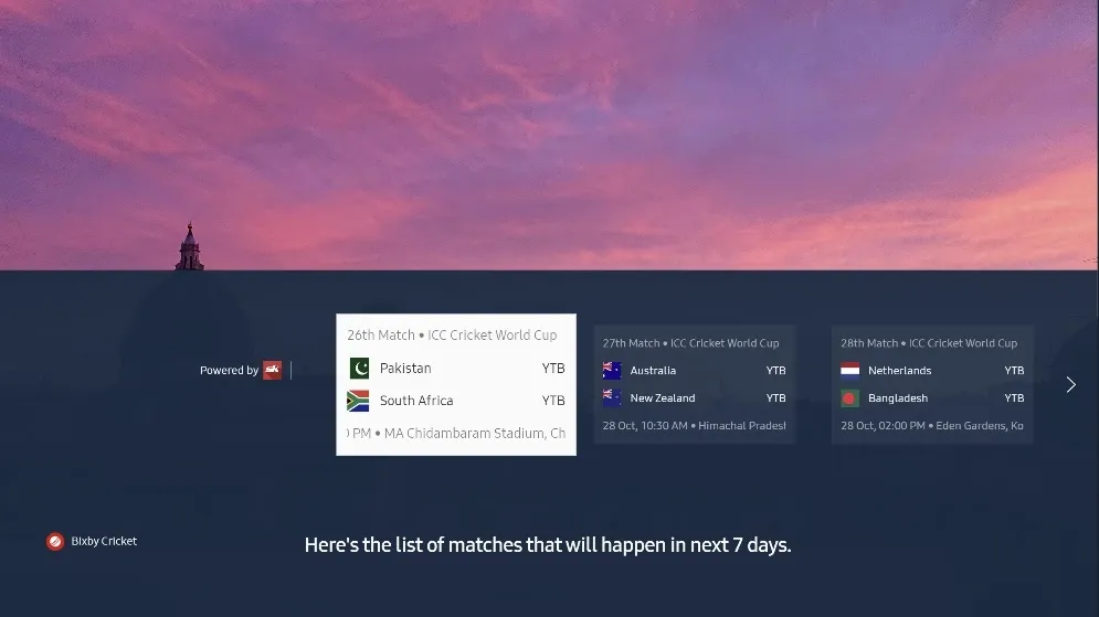 ICC World Cup scores using Samsung Bixby Cricket | Bixby