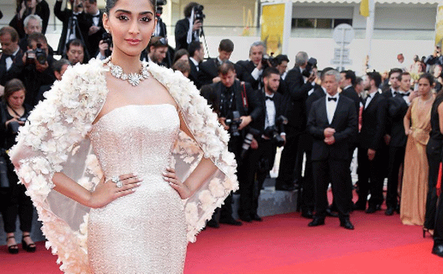 Sonam Kapoor dazzles in Ralph & Russo champagne gown again at Day 2 Cannes