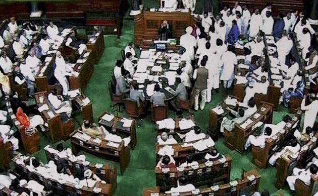 Lok Sabha Speaker Sumitra Mahajan suspends six Congress MPs for throwing papers